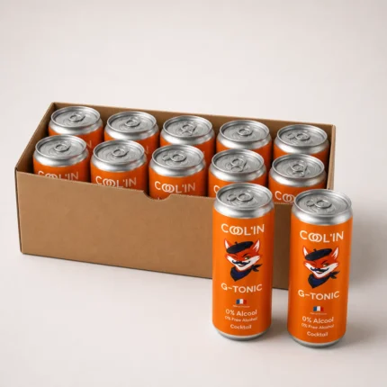 Pack de 12 cocktails sans alcool COOL'IN – canettes premium prêtes à boire (G-Tonic, Hugo Spritz, Moscow Mule)