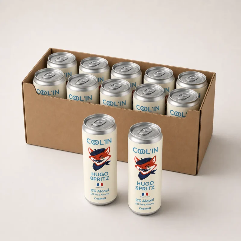 Pack de 12 cocktails sans alcool COOL'IN – canettes premium prêtes à boire (G-Tonic, Hugo Spritz, Moscow Mule)