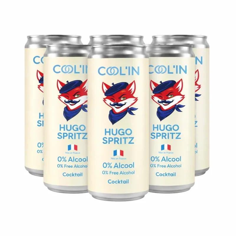 Pack de 6 canettes Hugo Spritz Cool’In cocktail sans alcool made in France