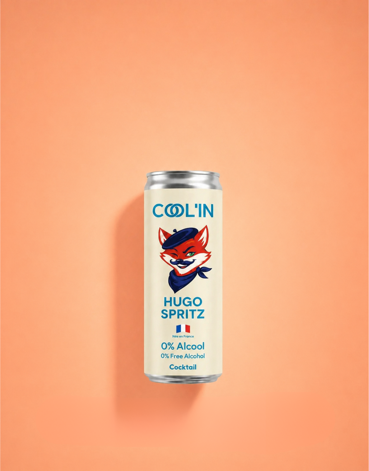 Canette Cool’in Hugo spritz sans alcool 0% – cocktail français prêt à boire, faible en calories