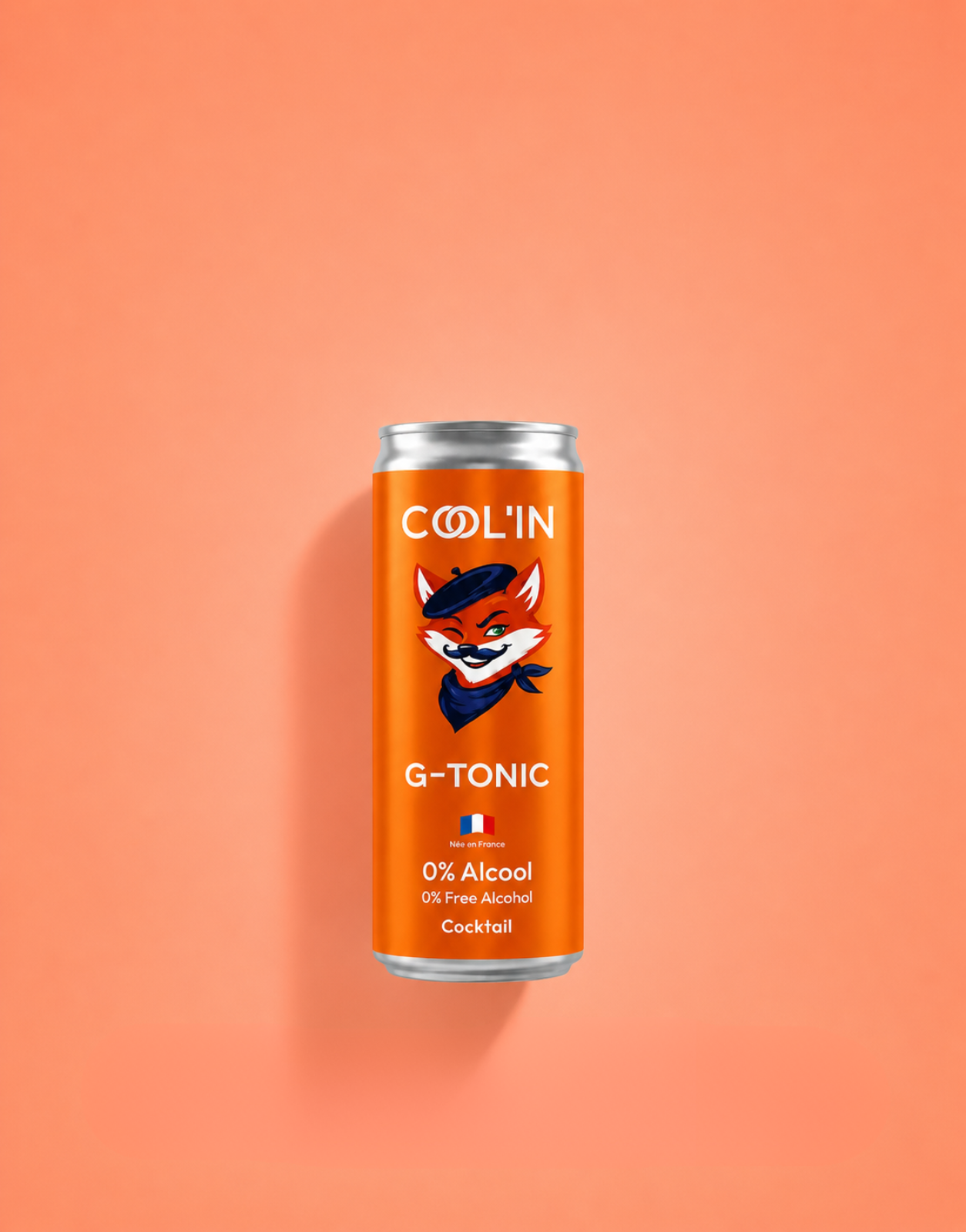 Canette Cool’in G-Tonic sans alcool 0% – cocktail français prêt à boire, faible en calories