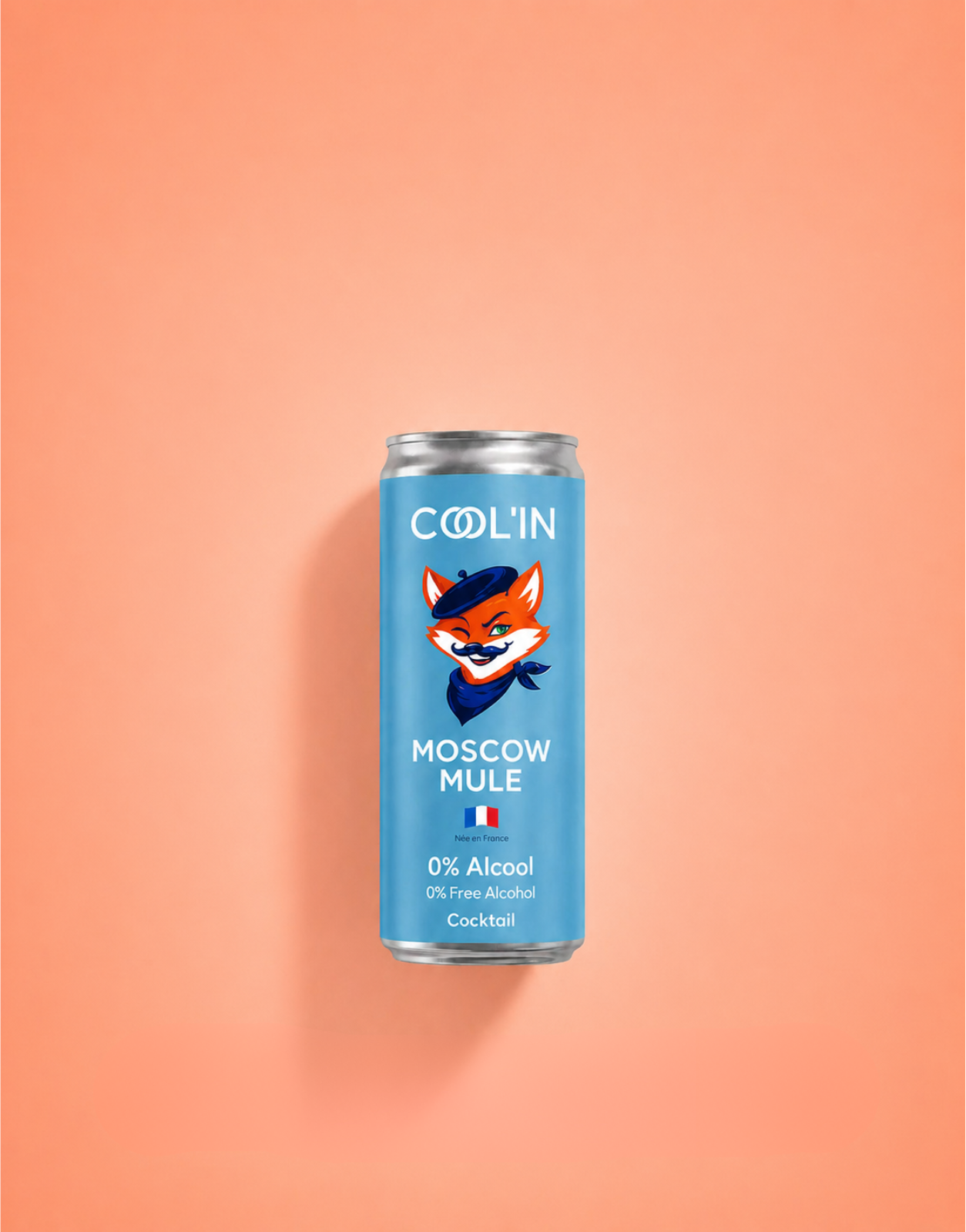 Canette Cool’in Moscow mule sans alcool 0% – cocktail français prêt à boire, faible en calories